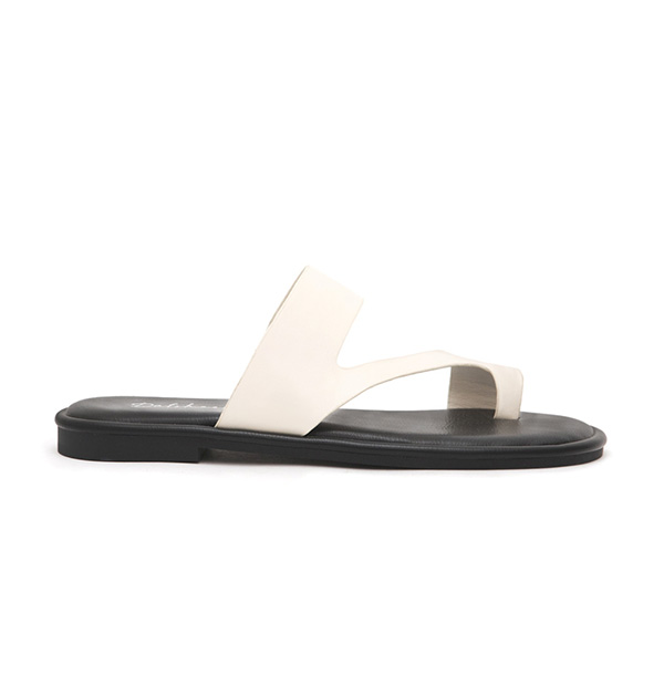 Diagonal Strap Soft Toe Loop Sandals 米