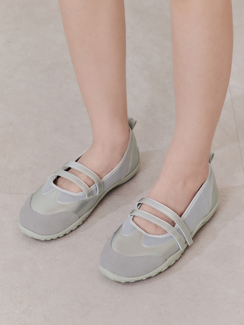 元氣女孩雙帶機能瑪莉珍鞋 銀