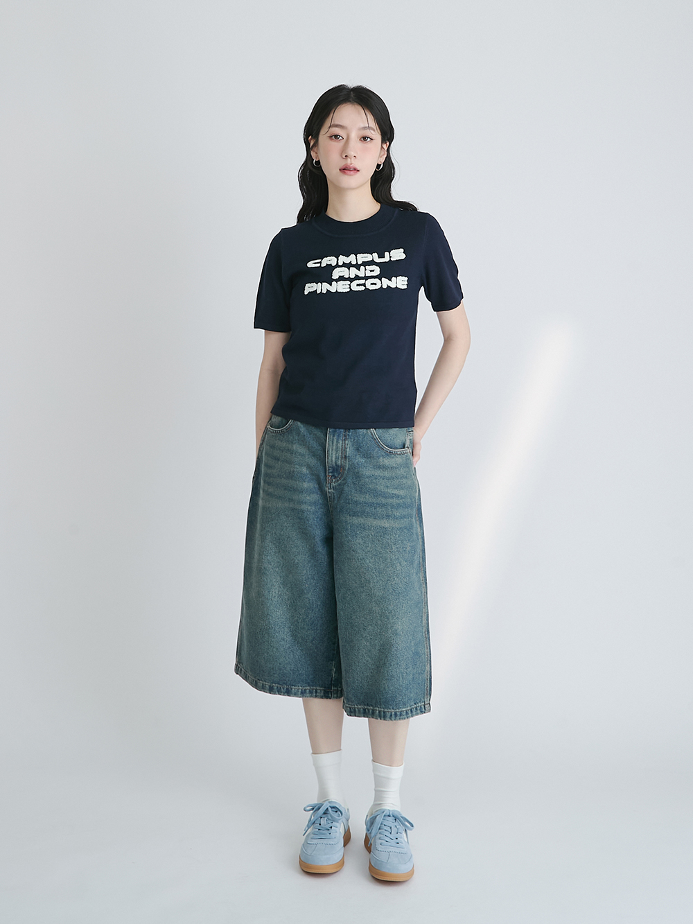 進化版2.0雙色鞋帶真皮德訓鞋 藍色