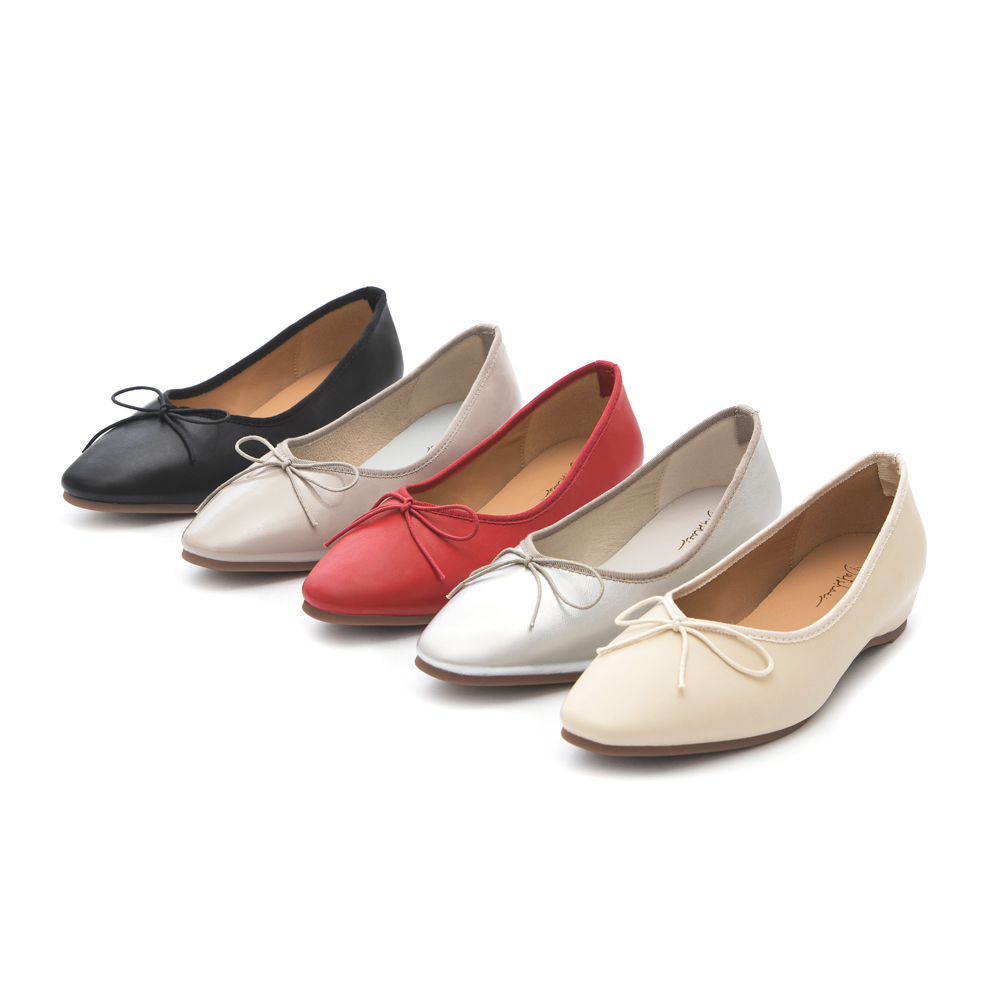 Classic Bow Ballet Flats 紅