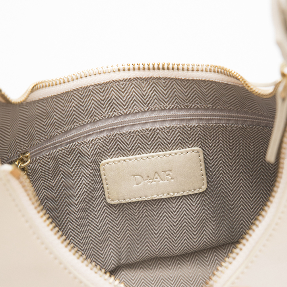 Two-Way Half-Moon Bag Beige