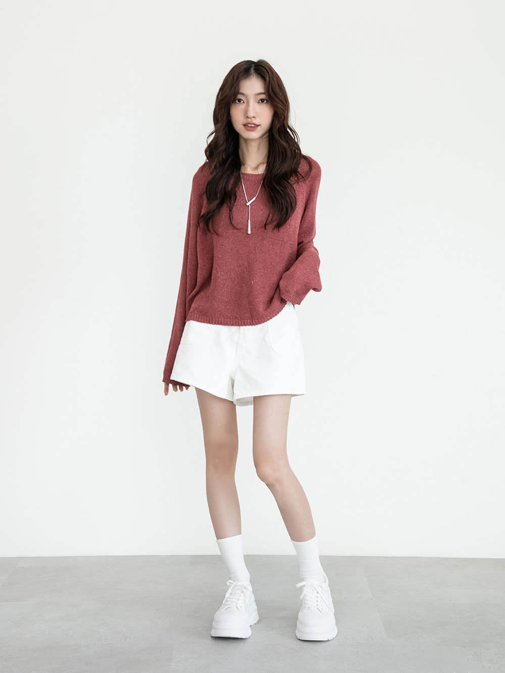 零重力輕運動厚底增高休閒鞋 米白